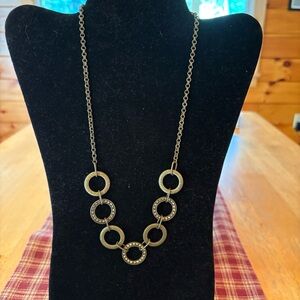 Elegant Bronze Circle Pendant Necklace
